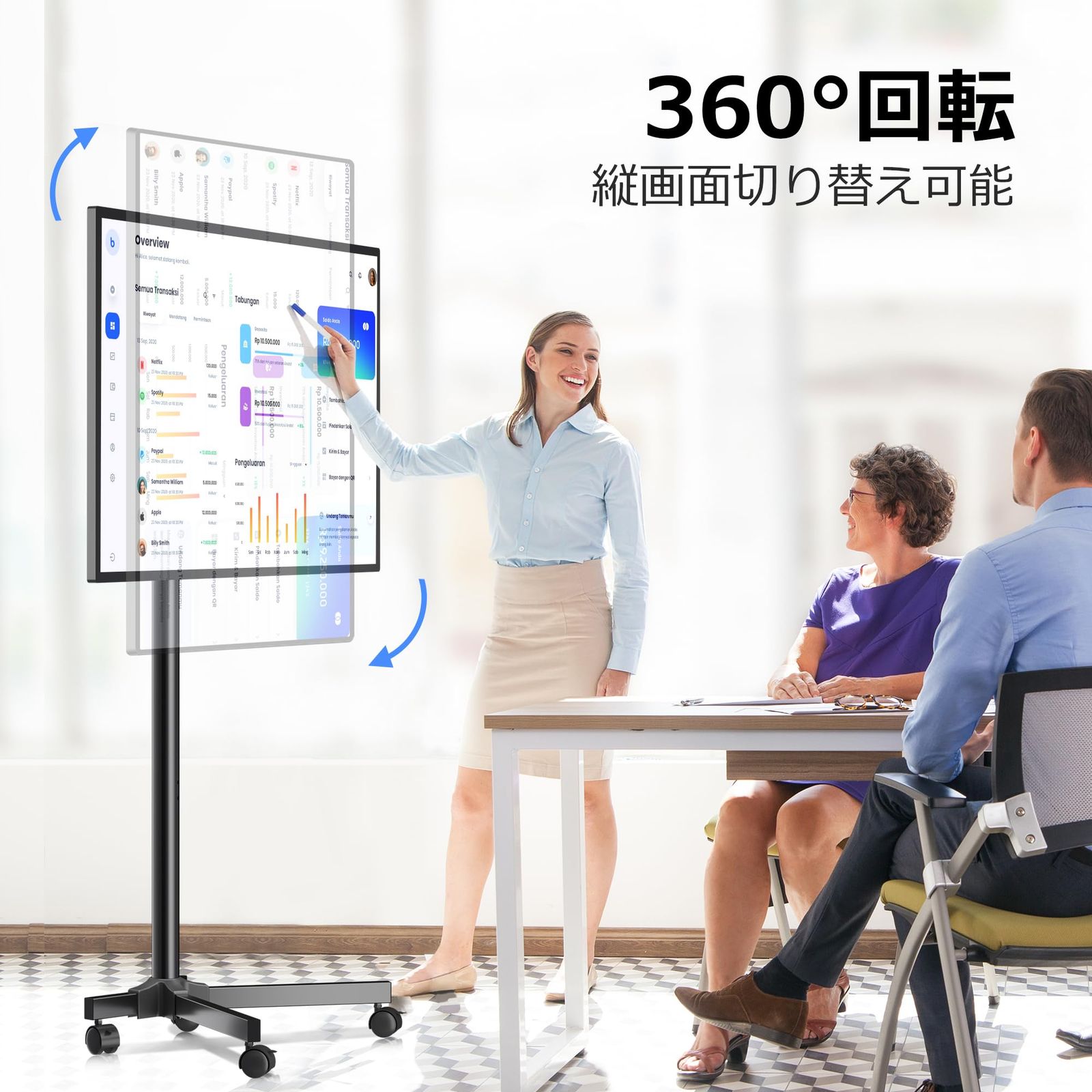 数量 縦画面切り替え 高さや角度調節 VESA規格75 100 150 200 シンプル 耐荷重20KG 移動式13-49インチ対応 小型 自立型テレビスタンド 黒い 液晶TVスタンド テレビ台 ハイタイプ ML1350 壁寄せ テレビスタンド X