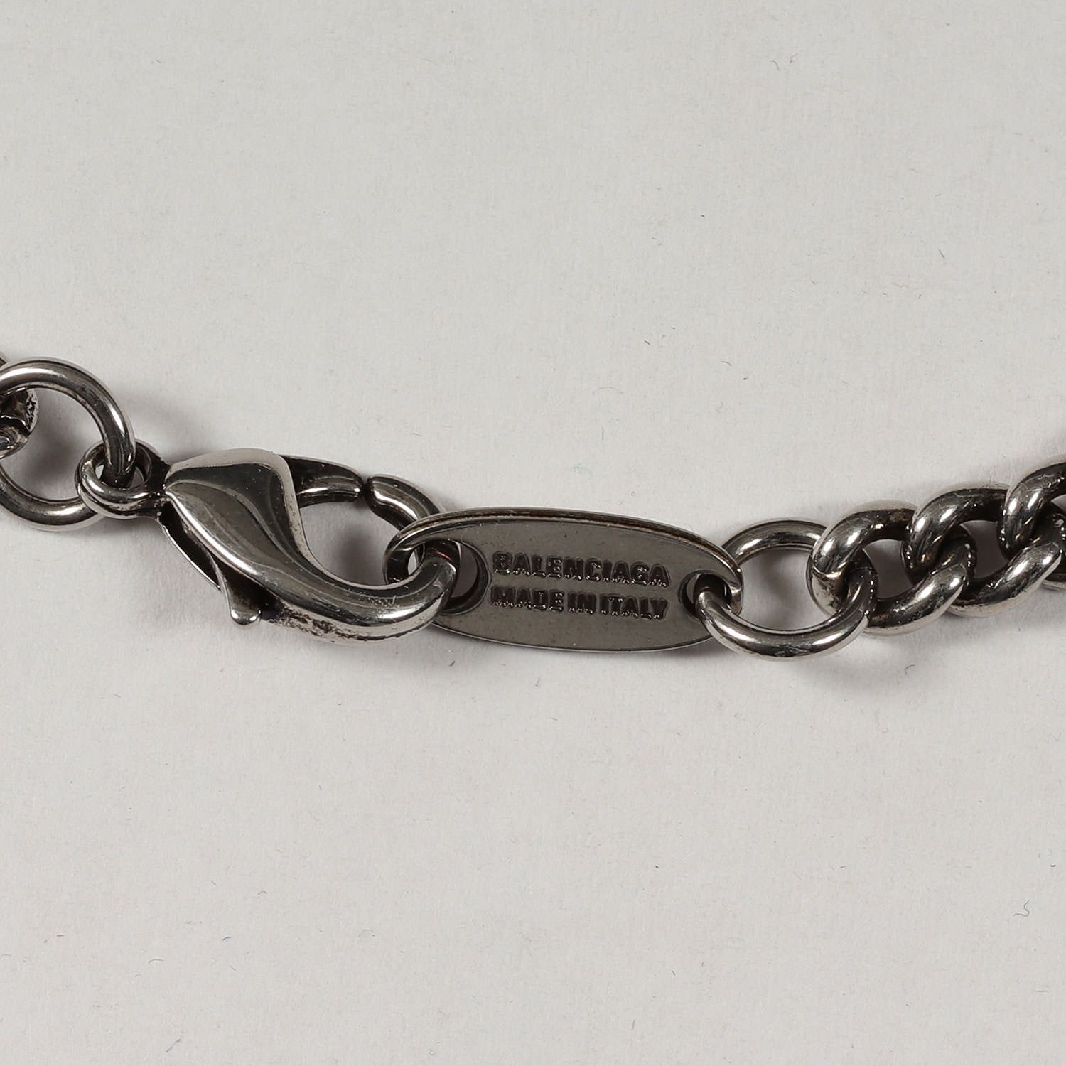 【極美品✨】BALENCIAGA バレンシアガ シルバーチェーンネックレス BALENCIAGA バレンシアガ Typo Metal ロゴ チェーンネックレス
