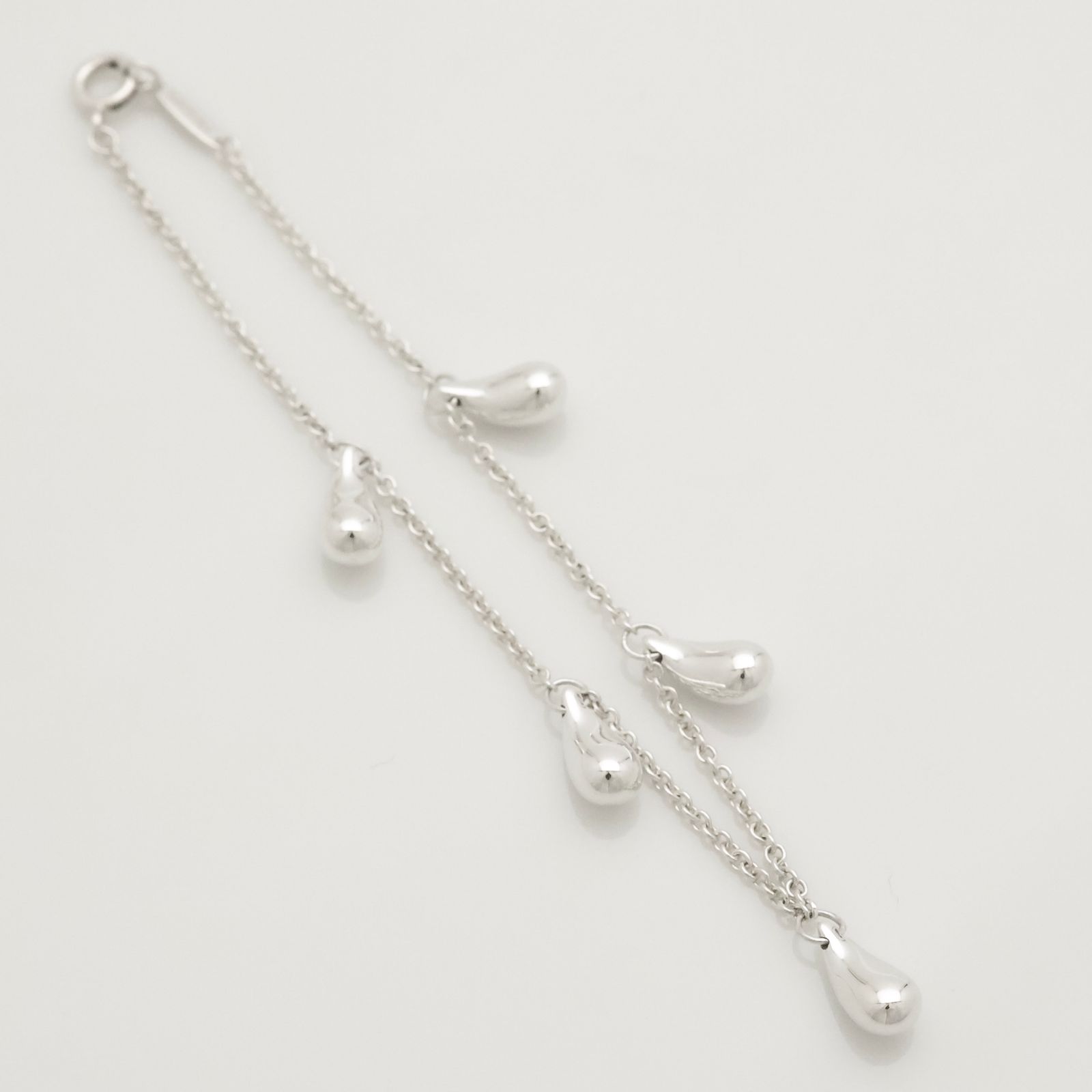 c795 美品　希少　ティファニー　ティアドロップ　5連　ブレスレット　925 TIFFANY&Co. ティファニー ブレスレット ティアドロップ 5P