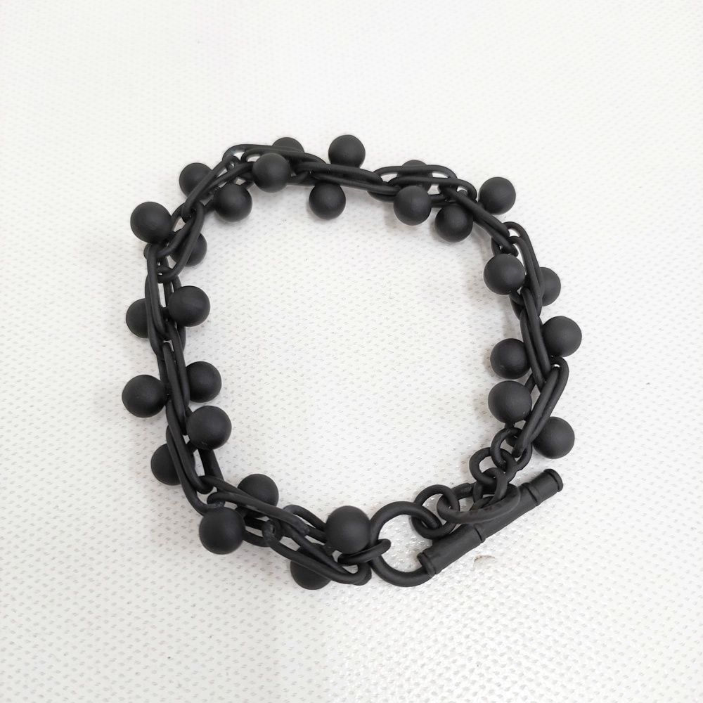 BRU NA BOINNE ガリトラップブレス 定価24200円 3317 ブレスレット ブラック メンズ ブルーナボイン 5-0603G♪