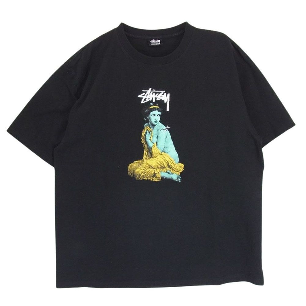 STUSSY ステューシー カットソー 22AW Lady Rome Tee レディ ローマ プリント Tシャツ 半袖 ブラック系 L【中古】