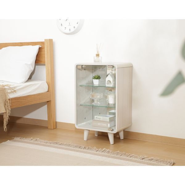 シェルフ クレール ミドル ホワイトウォッシュ 組立品 代引不可