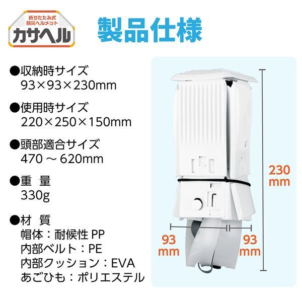折りたたみ防災ヘルメット