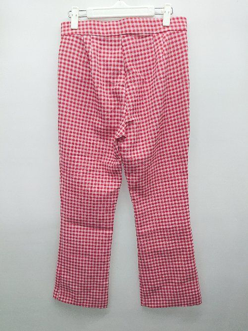 ZARA ギンガムチェックパンツ ライラック XL ZARA ハイライズ ギンガムチェック パンツ Sサイズ グリーン