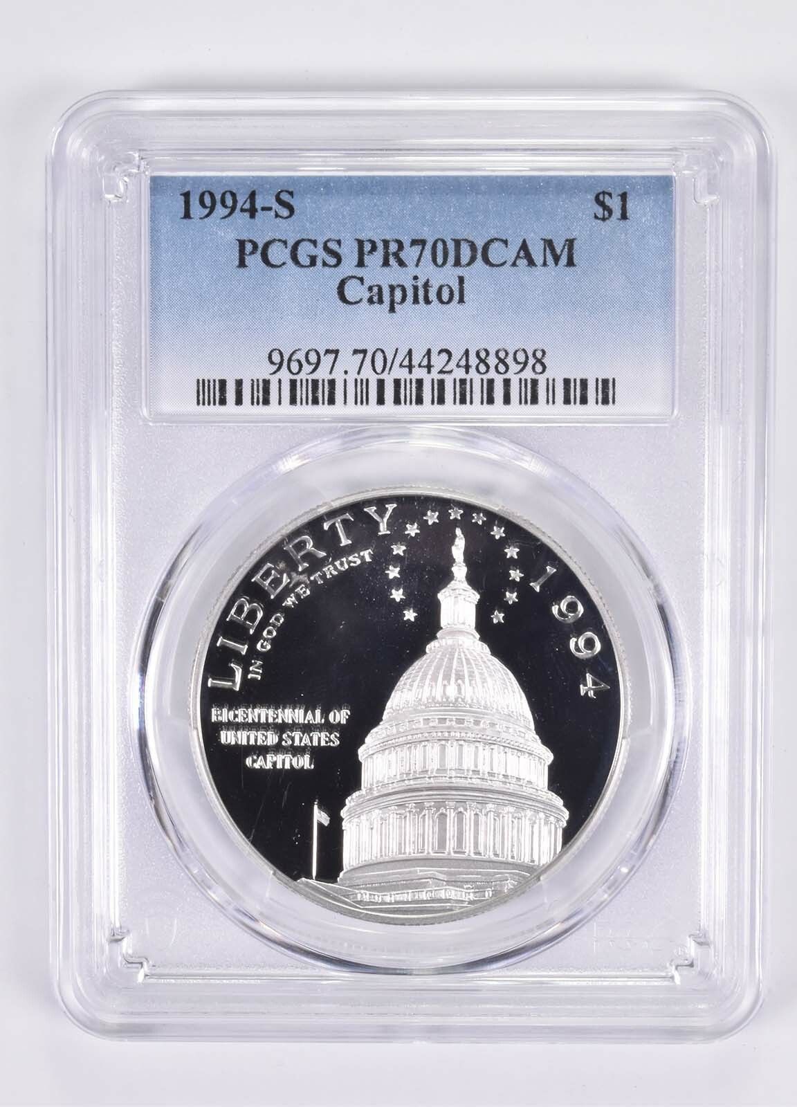 1994-S PR70 キャピトル200周年記念ドル PCGS ブルーラベル