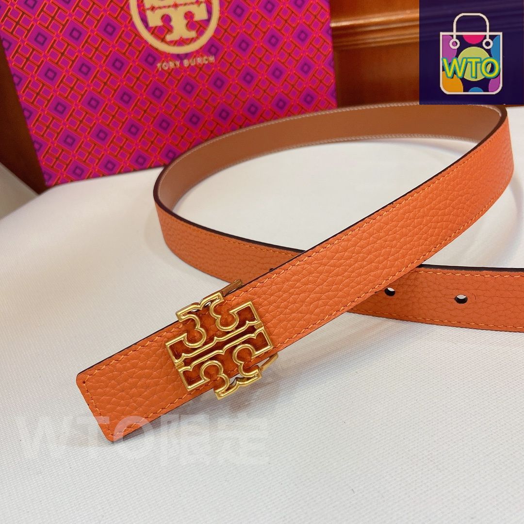 本日限定価格 トリーバーチ TORY BURCH ベルト ロゴバックル ネイビー