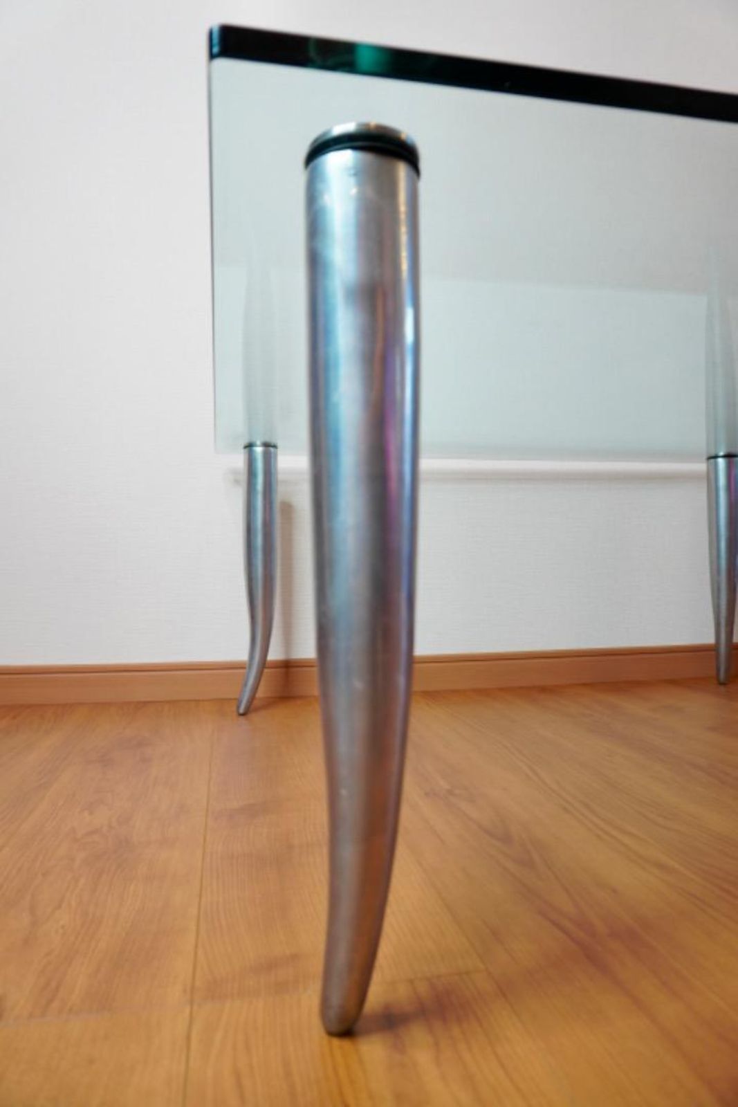 ザコンランショップ 木製 ガラスローテーブル 楕円 テーブル＆デスクの