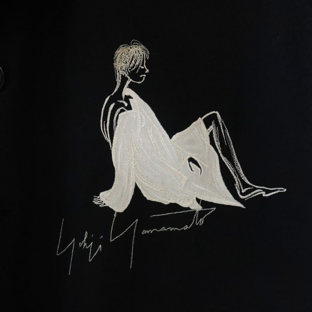 Yohji Yamamoto POUR HOMME 02SS 女優刺繍ジャケット ヨウジヤマモト「女優刺繍」メンズジャケット＆パンツ受注販売
