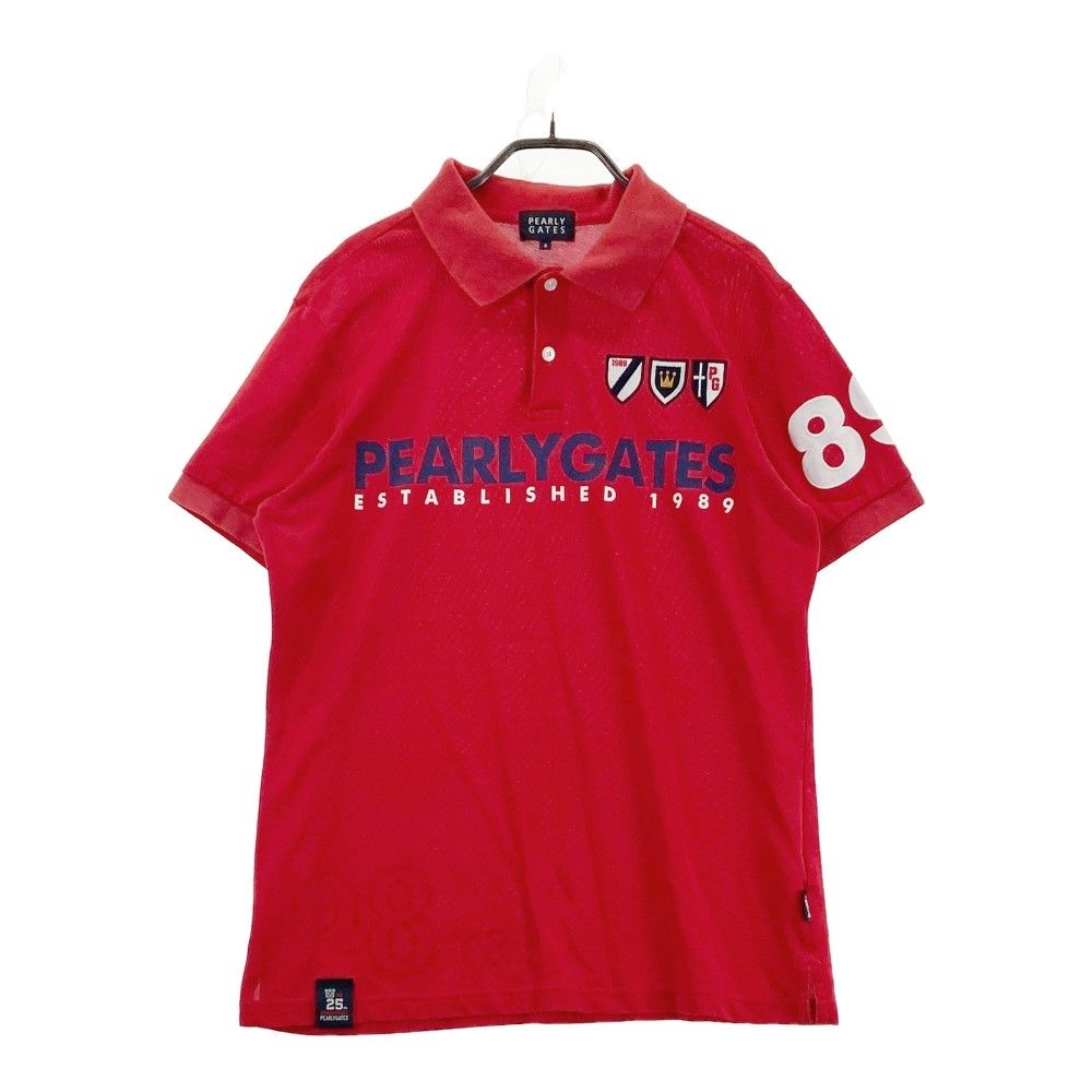 サイズ：6 PEARLY GATES パーリーゲイツ  半袖ポロシャツ  レッド系 [240101339932]# ゴルフウェア メンズ ストスト