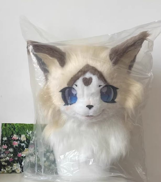 着ぐるみヘッド キツネ NO.71 ブルー 全頭ヘッド ケモノ マスク ファー