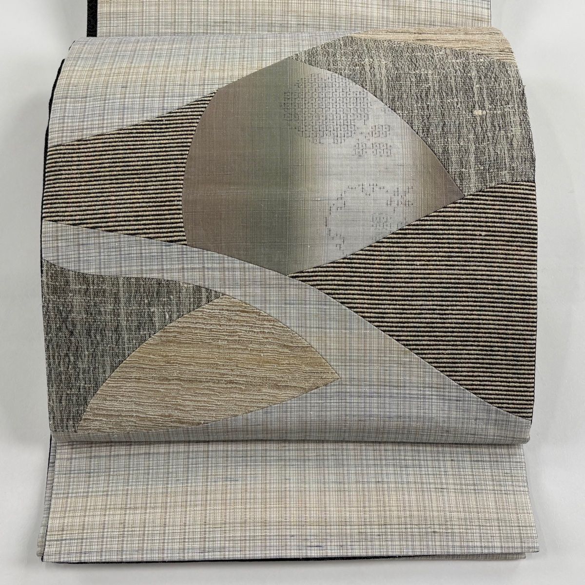 本場結城紬 よろけ縞 さが美 本場結城紬 ファッション 袋帯 美品 逸品