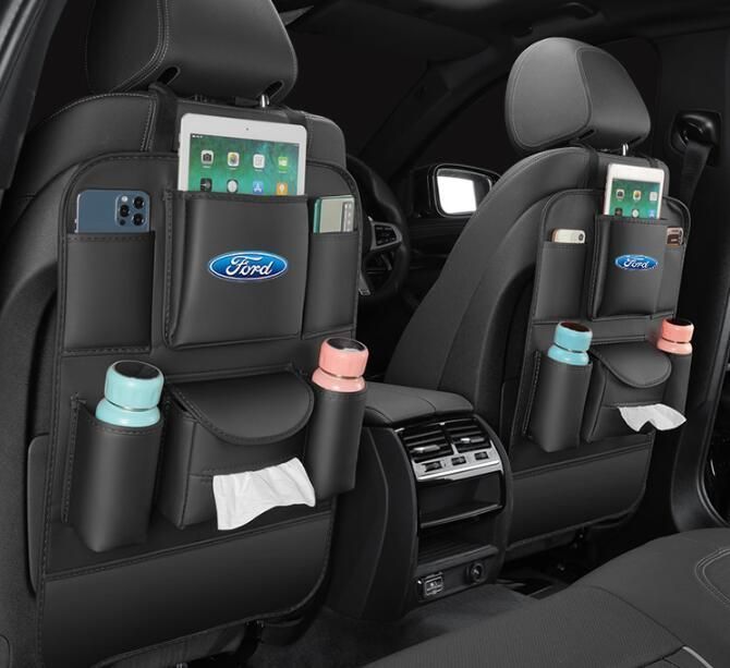 新品！2個セット フォード Ford シートバックポケット 多機能仕上げバッグ 大容量 防水 防汚 カー用品便利グッズ  後部座席収納  車用収納ポケット 4色選択 モンデオ  TIERRA RS  mustang ST RACING   SH