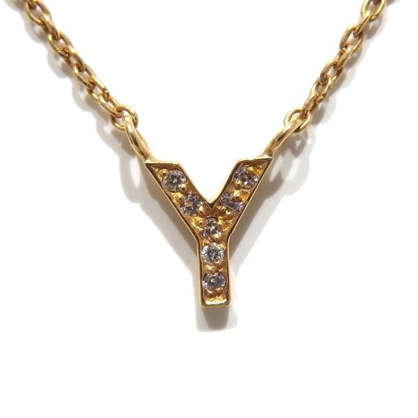 ★STAR JEWELRY INITIAL NECKLACE K18 ゴールド ダイヤモンド イニシャル 「Y」 ネックレス スタージュエリー★