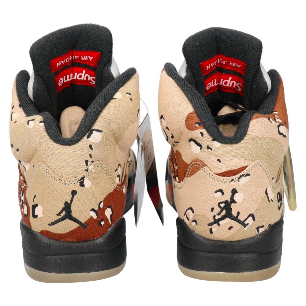 NIKE (ナイキ) 15AW×SUPREME AIR JORDAN 5 RETRO×シュプリーム エアージョーダン5レトロ ハイカットスニーカー  シューズ 824371-201 ブラウン US9/27.0cm