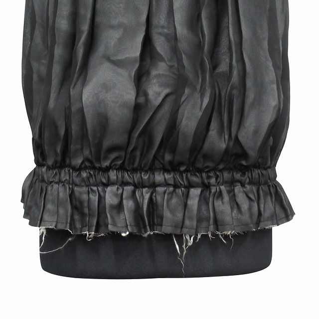 美品 23SS コムデギャルソン COMME des GARCONS シフォン ノースリーブ カットソー 切りっぱなし バックジップ AD2022 GK-B008 サイズS 美品 23SS コムデギャルソン COMME des GARCONS シフォン