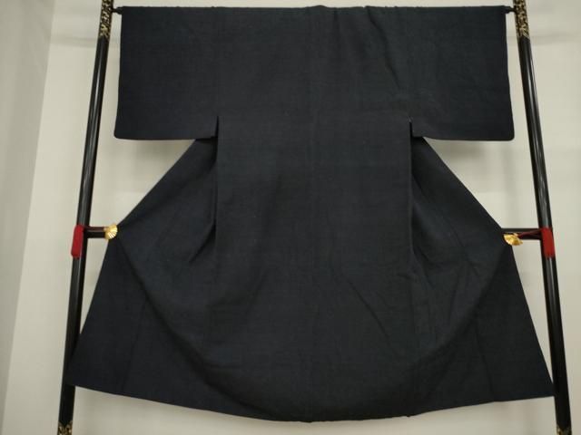 平和屋着物▽男性 江戸小紋 単衣 行儀 間道 正絹 逸品 CAAW2817ut