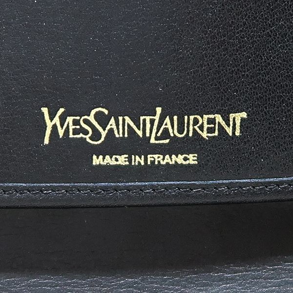 美品 イヴサンローラン クラッチバッグ YSLロゴ　レザー　ブラック 未使用 Yves Saint Laurent イブサンローラン クラッチバッグ