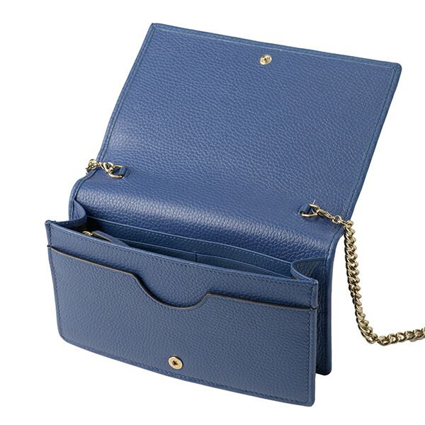 新品 グッチ GUCCI ショルダーバッグ ソーホー ブルー - メルカリ