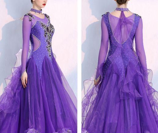 社交ダンスドレス レース マーメイド スタンダードドレス オーダー