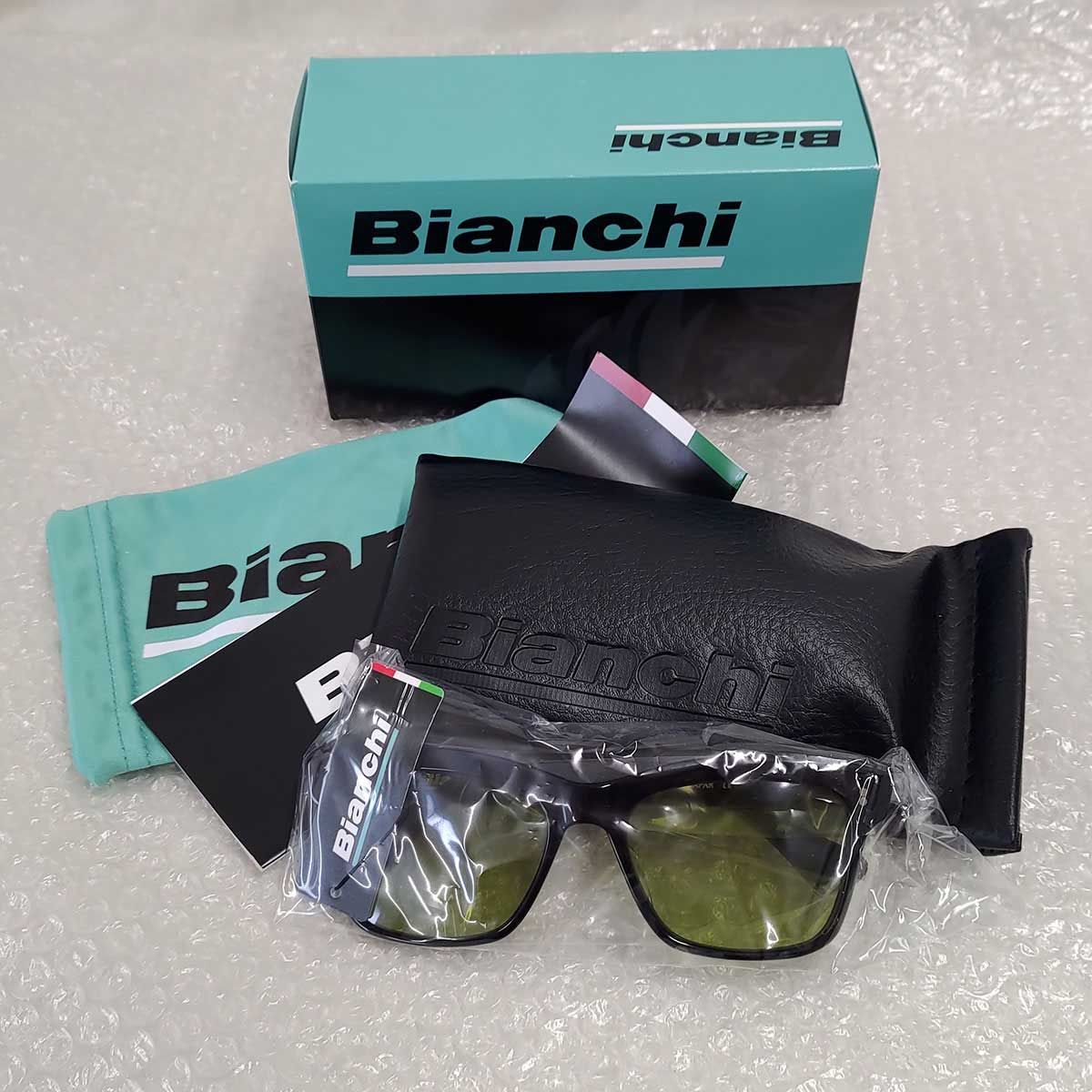 未使用】ビアンキ BIANCHI ハンドメイドサングラス（JP213S2901）Black