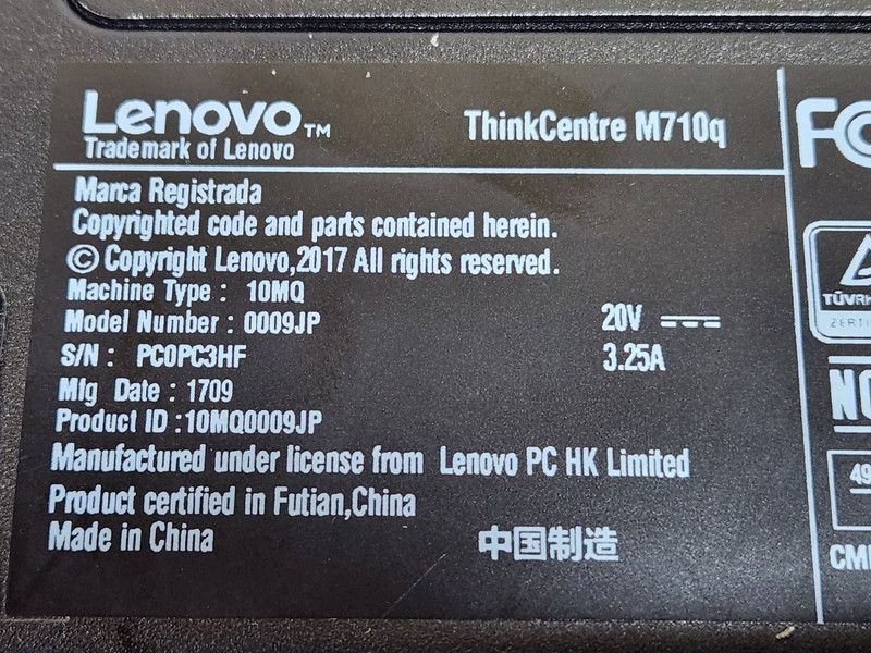 Lenovo ThinkCentre M710q Tiny 10MQ0009JP Core i5-7400T 2.40GHz 8GB SSD256GB  Windows11Pro64bit ②【中古デスクトップパソコン】 - メルカリ