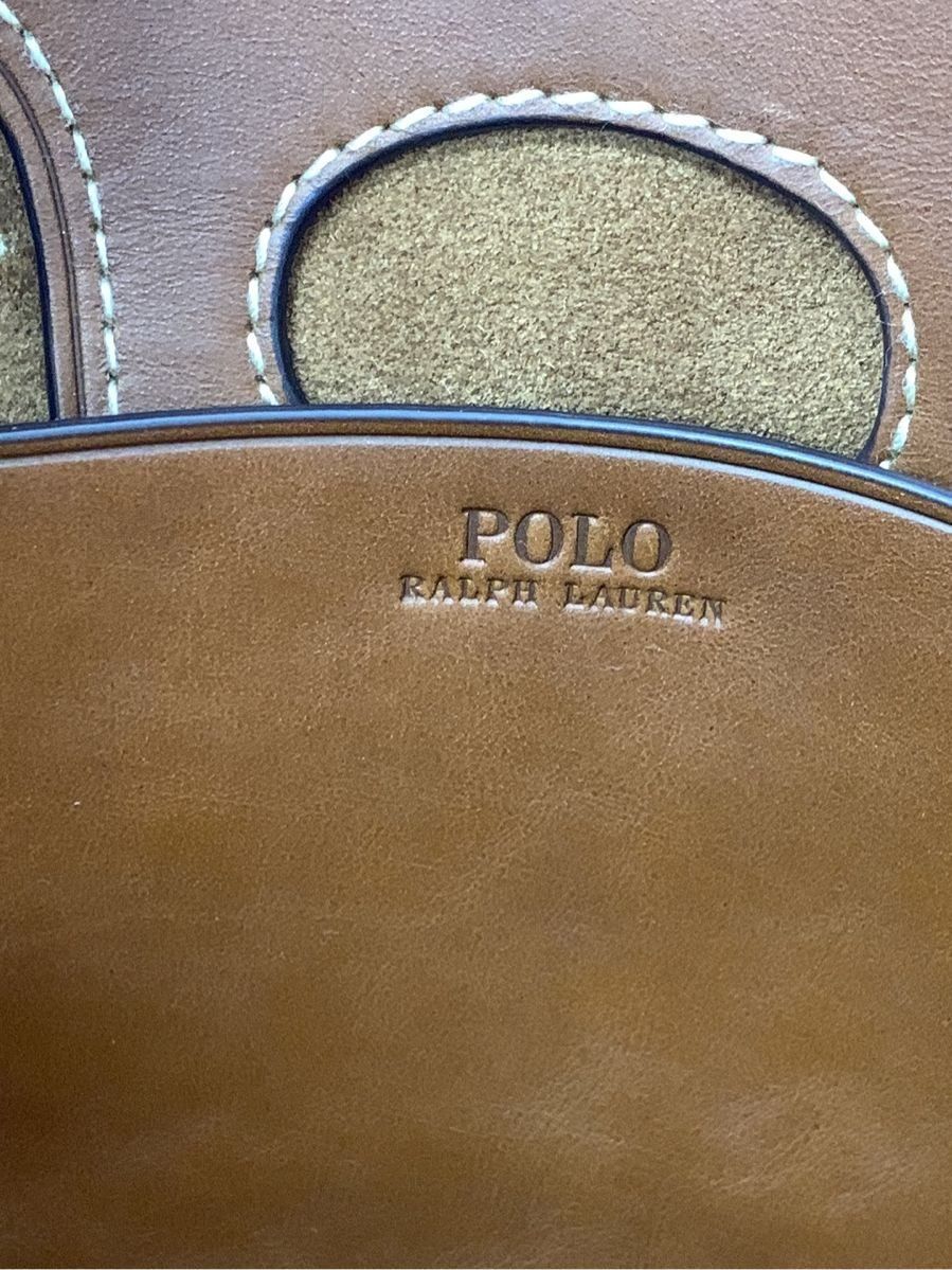 ポロラルフローレン ハンドバッグ カーフスキン ターンロック