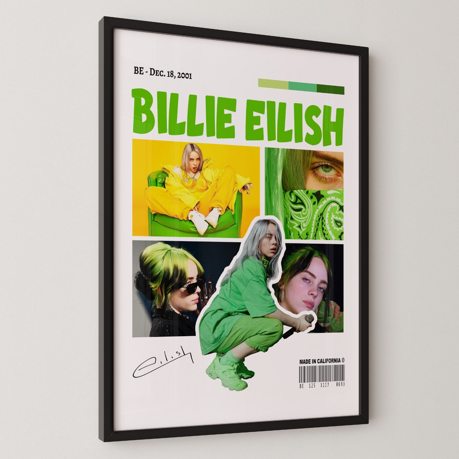 超限定Billie Eilish ビリーアイリッシュ【直筆サイン入り】ポスター ビリー・アイリッシュ直筆サイン入りポスターが当たる！1周年