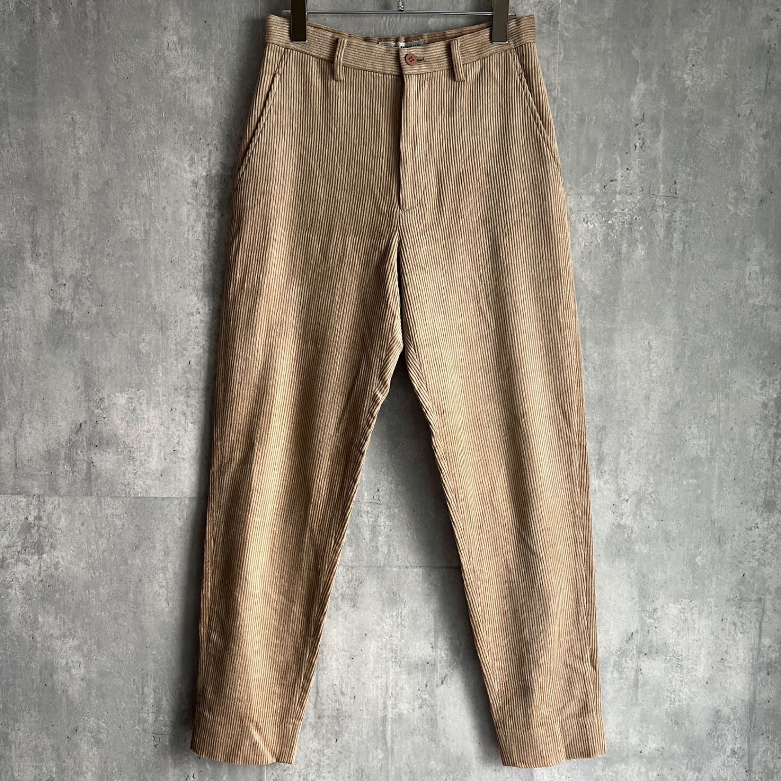 90s ISSEY MIYAKE イッセイミヤケ レーヨン×綿×ウール コーデュロイパンツ ベージュ Beige IM63-FF128 Lサイズ 日本製