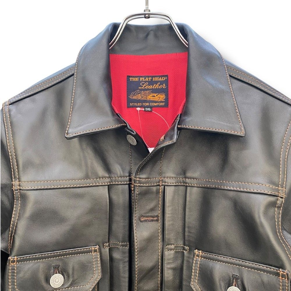 THE FLAT HEAD レザー ホースハイド 50'Sジャケット サイズ36 ブラック