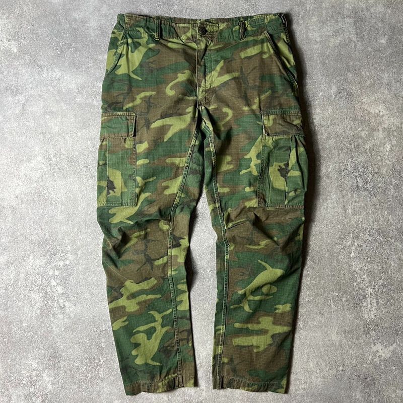 70s US ARMY 米軍実物 ERDL グリーンリーフ カモ ジャングル