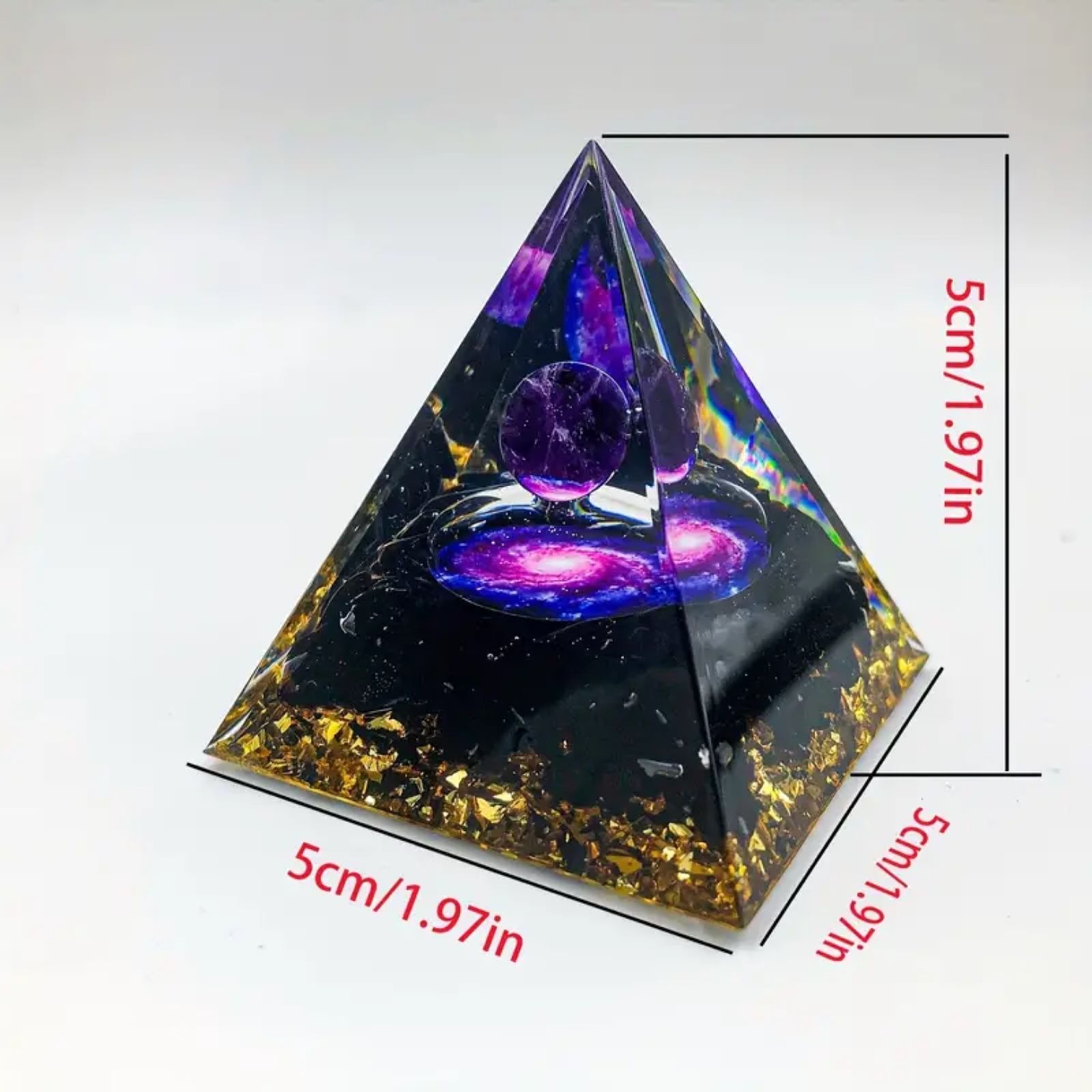 宇宙　オルゴナイト　ピラミッド　開花　成功　開運　直感力　引き寄せ　龍体文字 インテリア雑貨 インテリア インテリア小物 置物 オルゴナイト