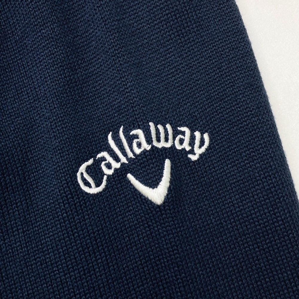 サイズ：L CALLAWAY キャロウェイ 241-6260506 ニット セーター  ネイビー系 [240101436955] ゴルフウェア メンズ ストスト サイズ：L CALLAWAY キャロウェイ 241-6260506 ニット セーター