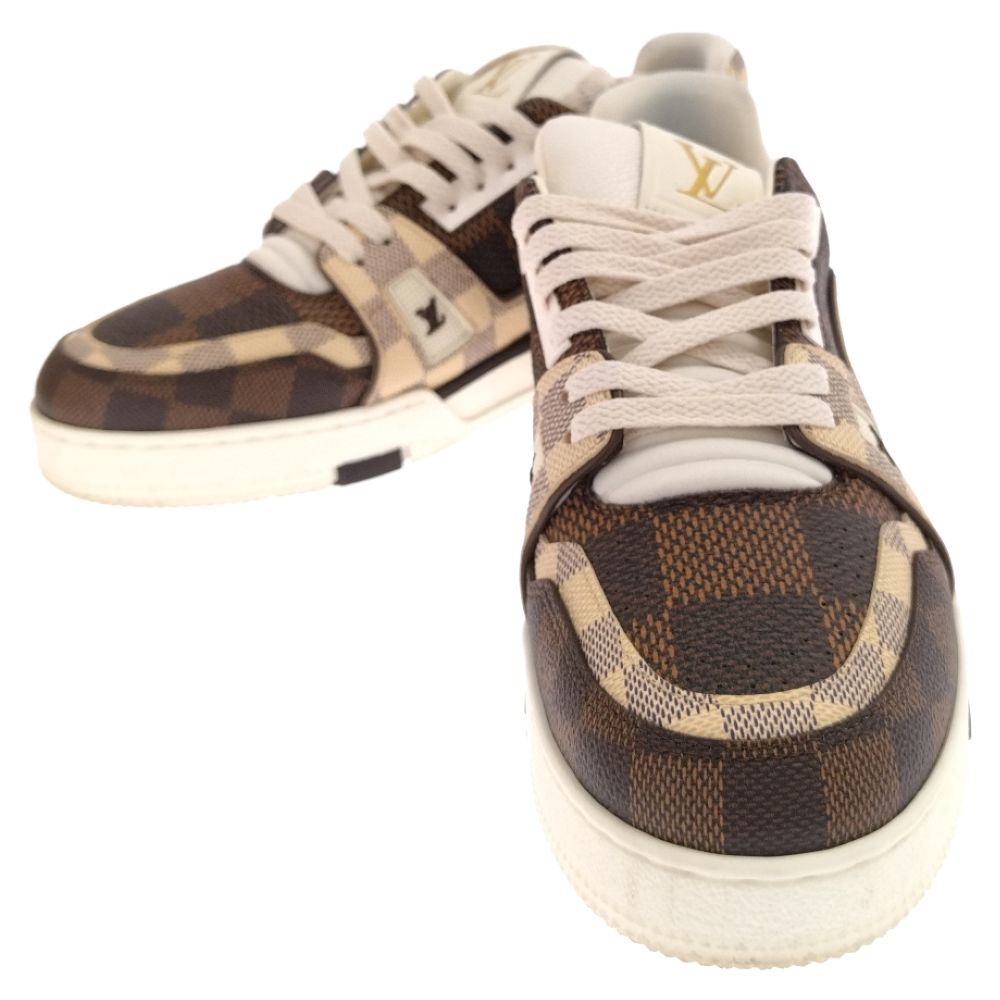 LOUIS VUITTON (ルイヴィトン) LV Trainer Sneaker LVトレーナーダミエ総柄ローカットスニーカー 1AAST7 ブラウン  - メルカリ