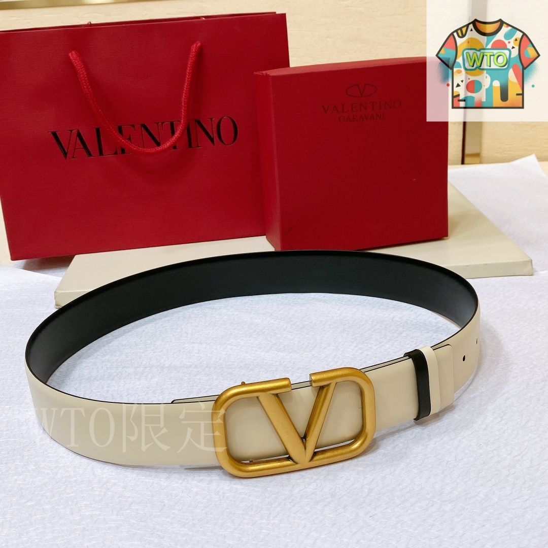 送料込/関税込■VALENTINO GARAVANI■VLogo 装飾レザーベルト 今日特価】VALENTINO GARAVANI VLOGO SIGNATURE レザーベルト-3