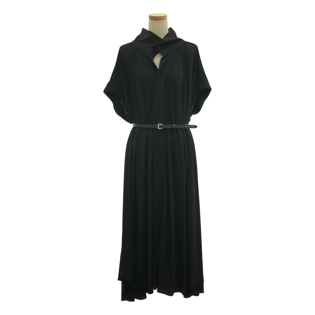 HARUNOBUMURATA | ハルノブムラタ | 2025SS | JUSTINE HIGH TWISTED JERSEY BELTED DRESS ジャージー ベルテッド ワンピース | 34 | ブラック | レディース