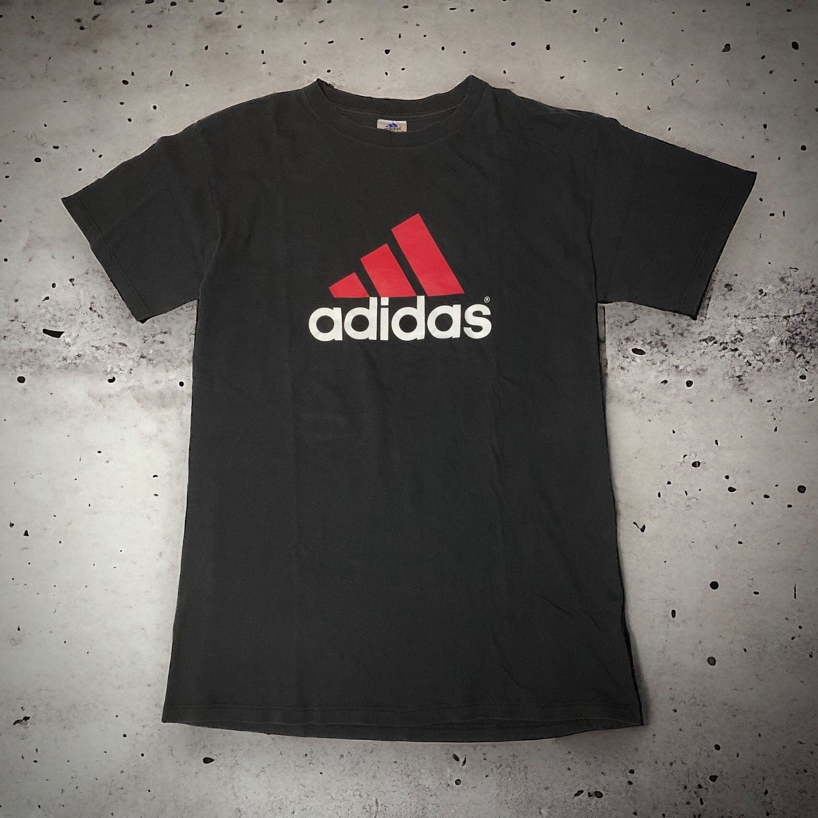 即決 USA製 90s adidas vintage ビッグロゴ トレフォイル T