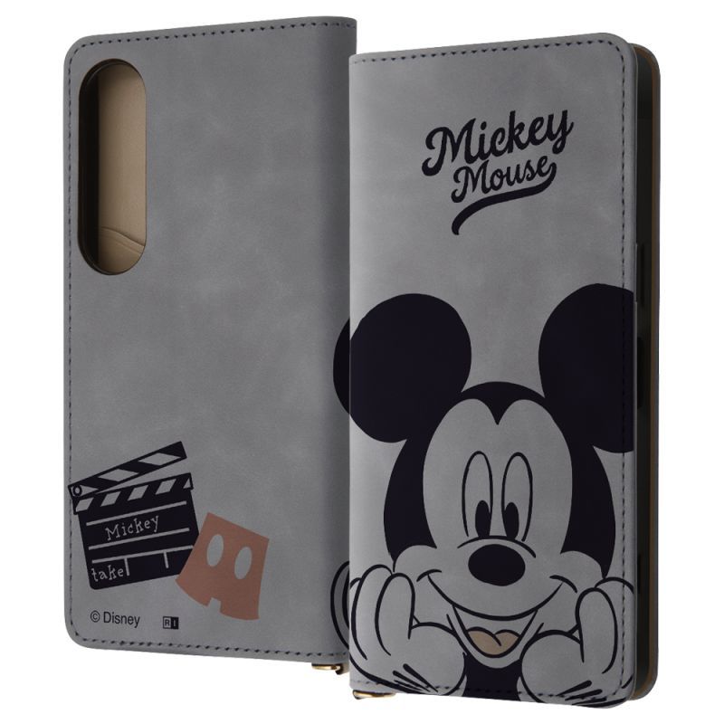 Xperia 1 VI / ディズニー / 手帳型レザーケース Raffine / ミッキー