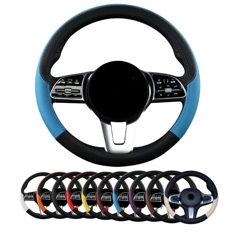 新品　ハンドルカバー 車用 軽自動車 sサイズ ステアリングカバー 本革 汎用 おしゃれ 通気性がよい 滑り防止 オールシーズン対応 普通車 ハンドル 保護カバー カスタム 内装パーツ アクセ