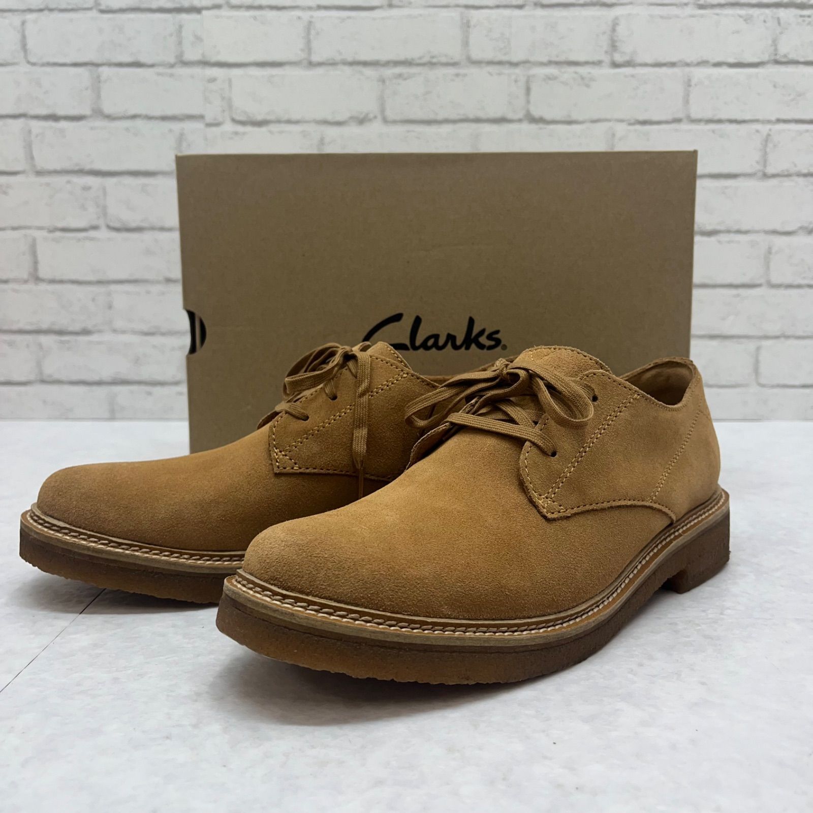 Clarks クラークス Clarkdale Derby ダービー シューズ クレープ ソール 26cm 靴 定価27,500円 ブラウン