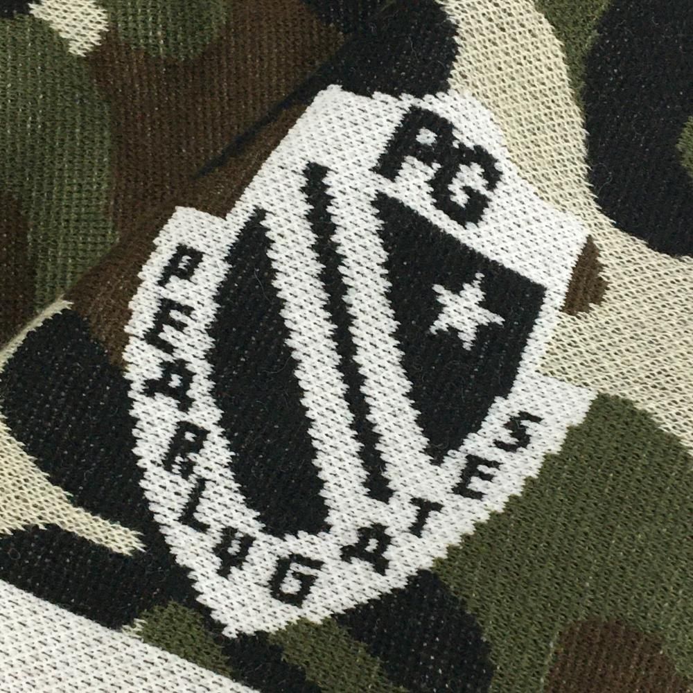 ニットジャケット カーキ×黒