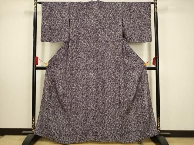 平和屋着物＊夏物 小紋 絽 葉づくし 正絹 AABA5604sx