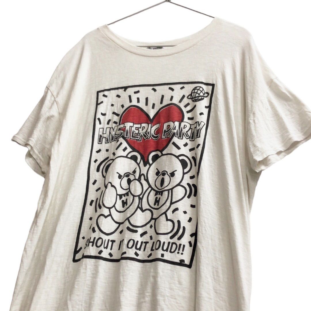 ヒステリックグラマー HYS PARTY オーバーサイズ Tシャツ 大きめ ヒスベア ロゴ プリント 01213CT03 FREE 10135898 10135898 中古品】HYSTERIC GLAMOR ヒステリックグラマー HYS PARTY