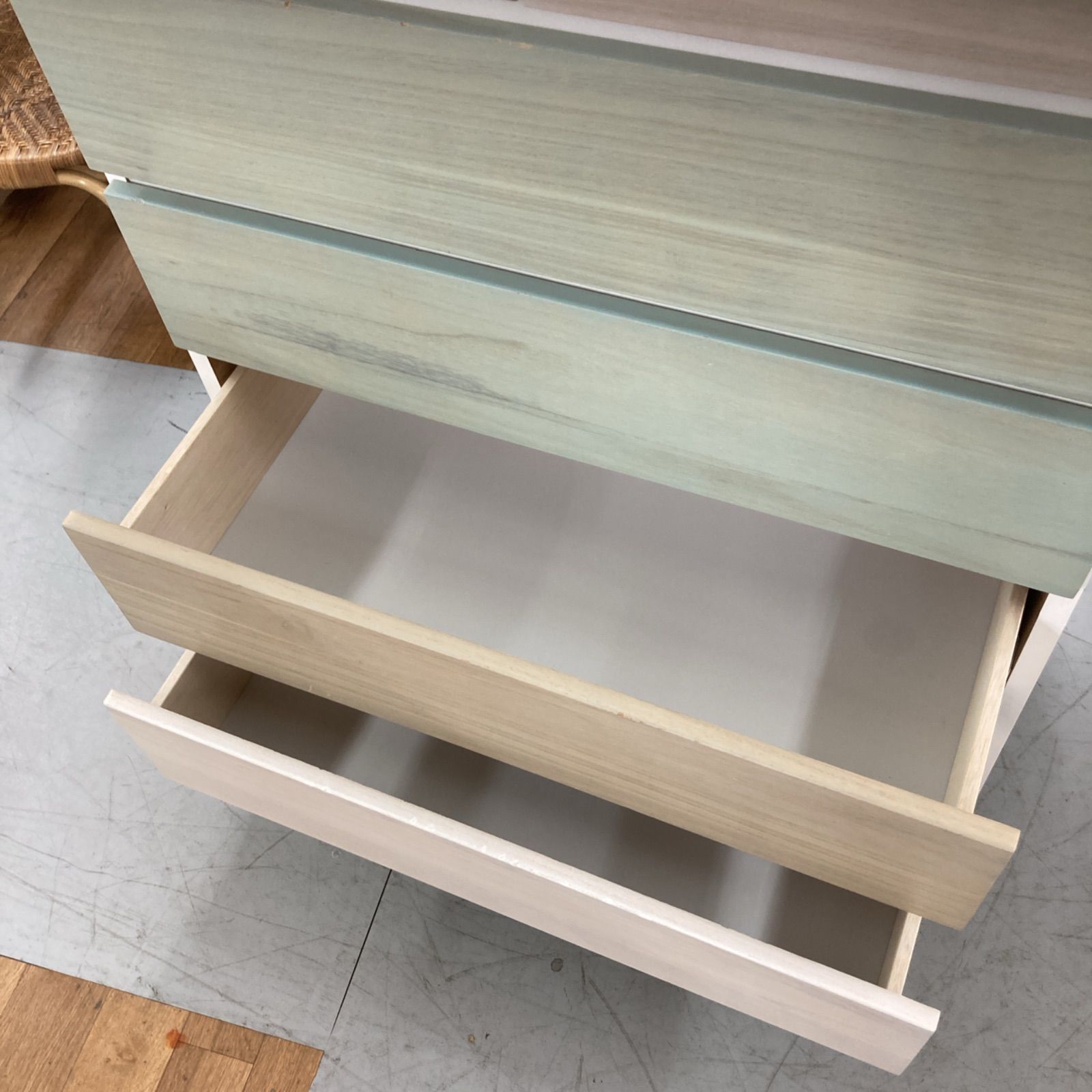 S252 大川家具 中村敬木工 5段チェスト セイリ 衣類収納 カラフル