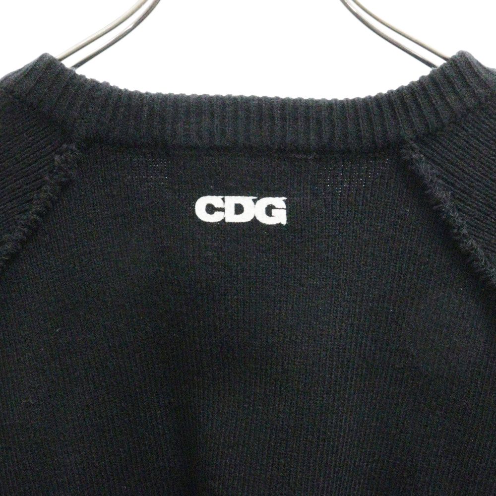 CDG 23AW バックロゴ インサイドアウト ニット セーター CDG 23AW バックロゴ インサイドアウト ニット セーター