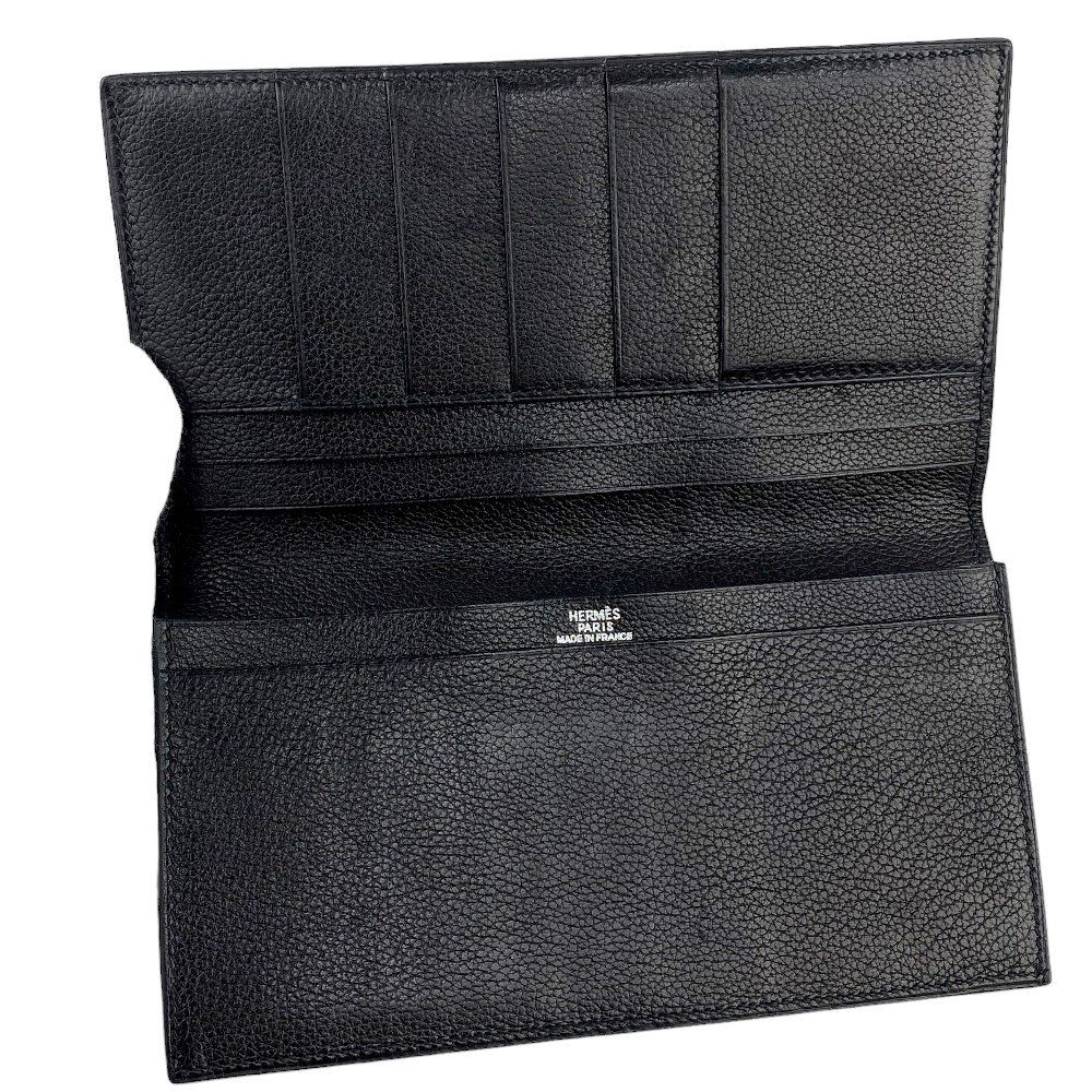 ■中古■　エルメス MC2 フレミング 長財布 エヴァーカーフ ブラック □L刻【98703】 □中古□ エルメス MC2 フレミング 長財布 エヴァーカーフ ブラック