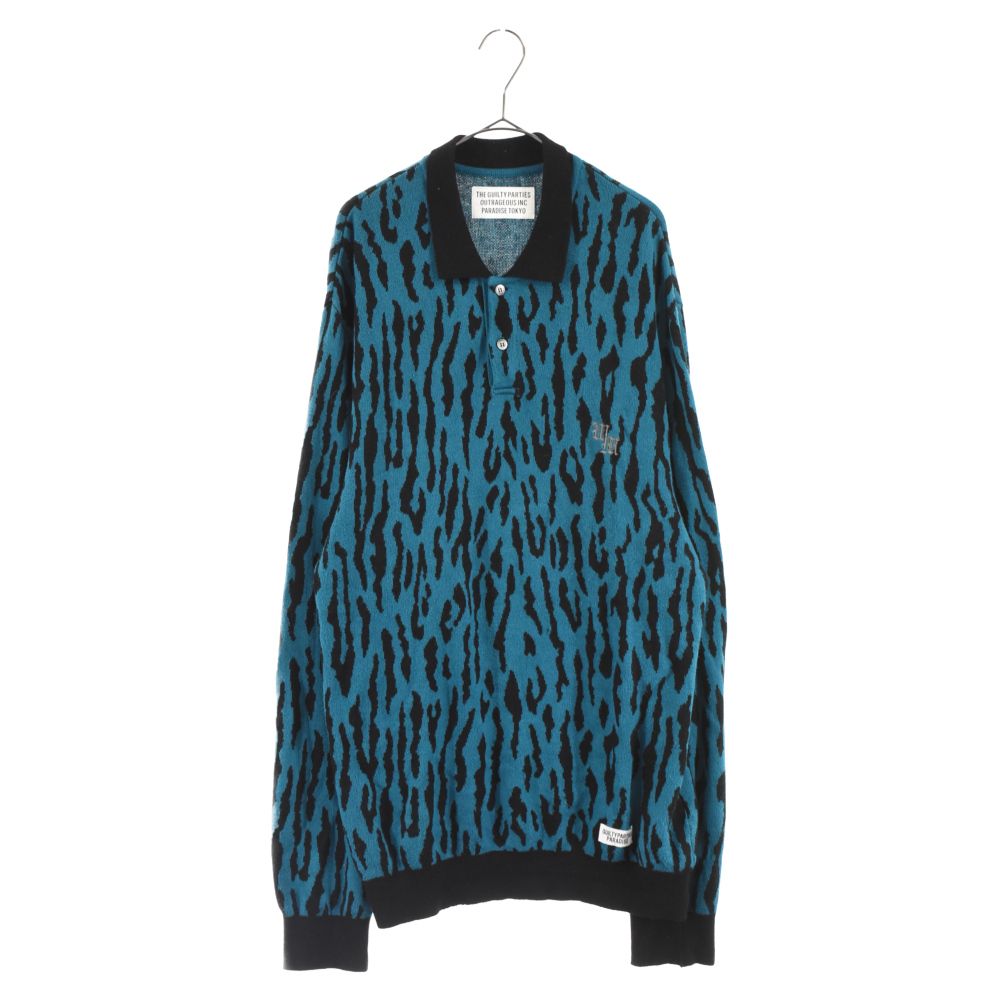 WACKO MARIA (ワコマリア) 22AW LEOPARD KNIT JACQUARD POLO SHIRT