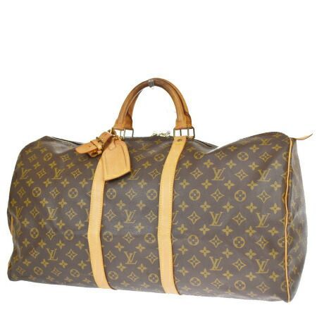 【中古】 ルイヴィトン LOUIS VUITTON キーポル 55 ボストンバッグ ハンド トラベル 旅行かばん モノグラム レザー M41424 75SC497