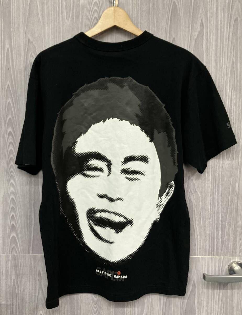 SAPEur × MASATOSHI HAMADA サプール 浜田雅功 印鑑 LOGO S S Tee 半袖 プリント Tシャツ ブラック サイズM