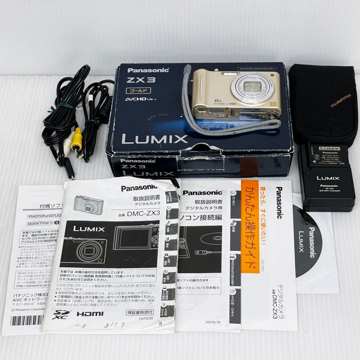 動作品 Panasonic パナソニック LUMIX DMC-ZX3 コンパクトデジタル 