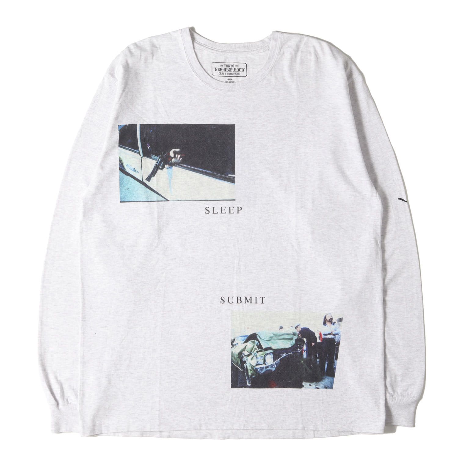 NEIGHBORHOOD ネイバーフッド ボックスロゴ ロンT グレー Mサイズ NEIGHBORHOOD ネイバーフッド craft with pride クラフトウィズ